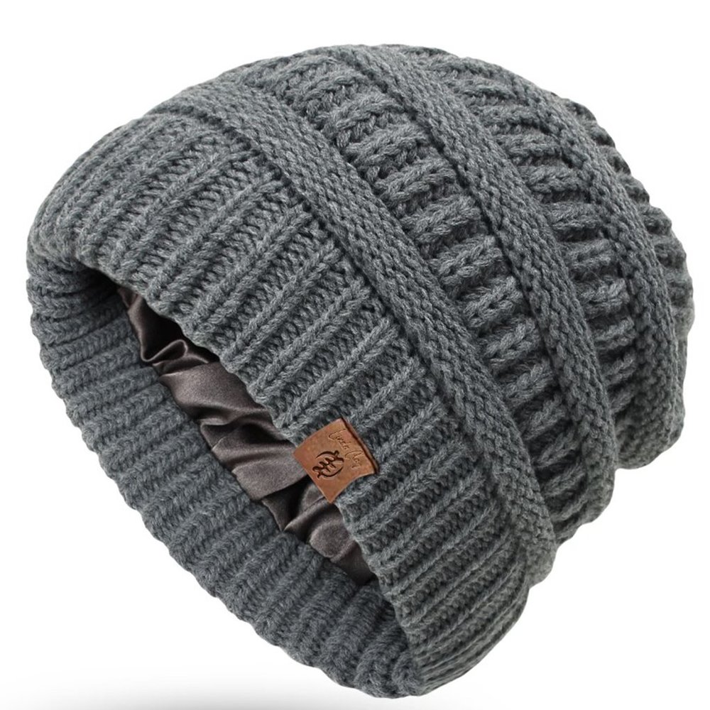 Just In! Linda Clay GIK Beanie New Women's Slouchy Thick Satin Lined Cap…